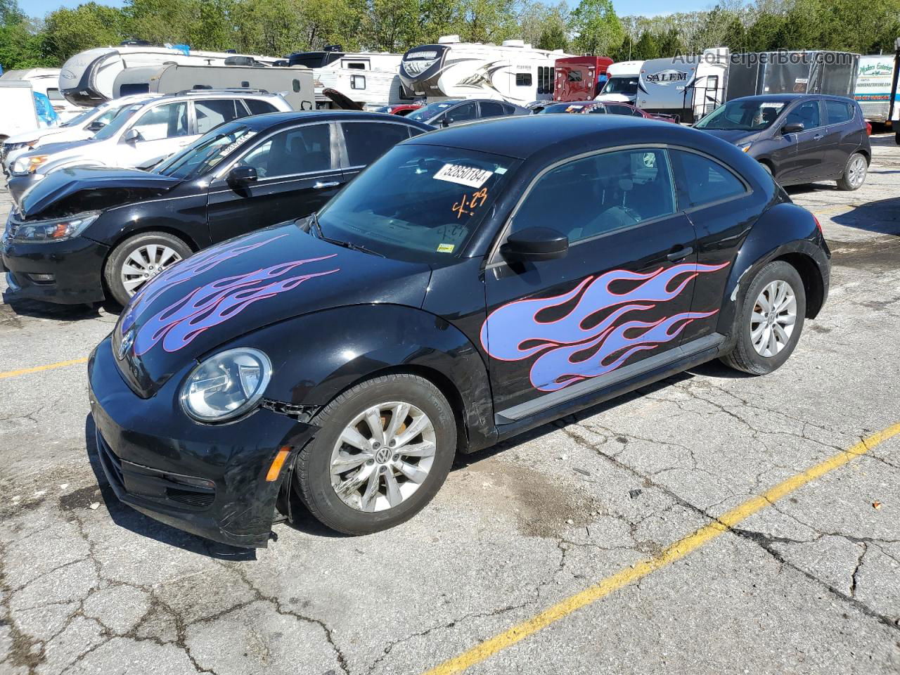 2014 Volkswagen Beetle  Black vin: 3VWFP7AT7EM624614