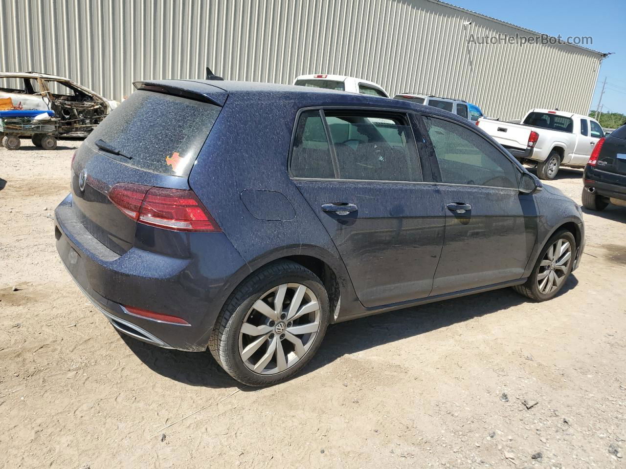 2019 Volkswagen Golf S Blue vin: 3VWG57AU0KM030784