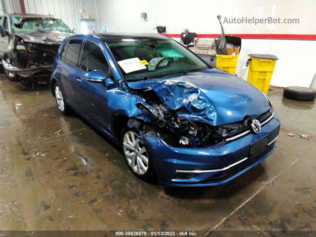 2019 Volkswagen Golf S/se Blue vin: 3VWG57AU1KM025495