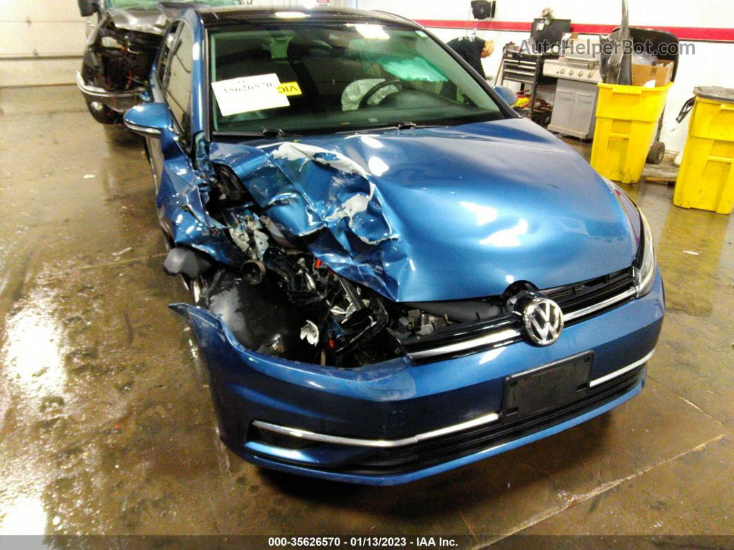 2019 Volkswagen Golf S/se Blue vin: 3VWG57AU1KM025495