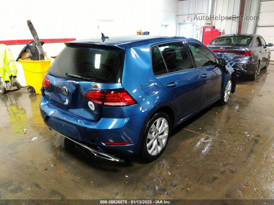 2019 Volkswagen Golf S/se Blue vin: 3VWG57AU1KM025495