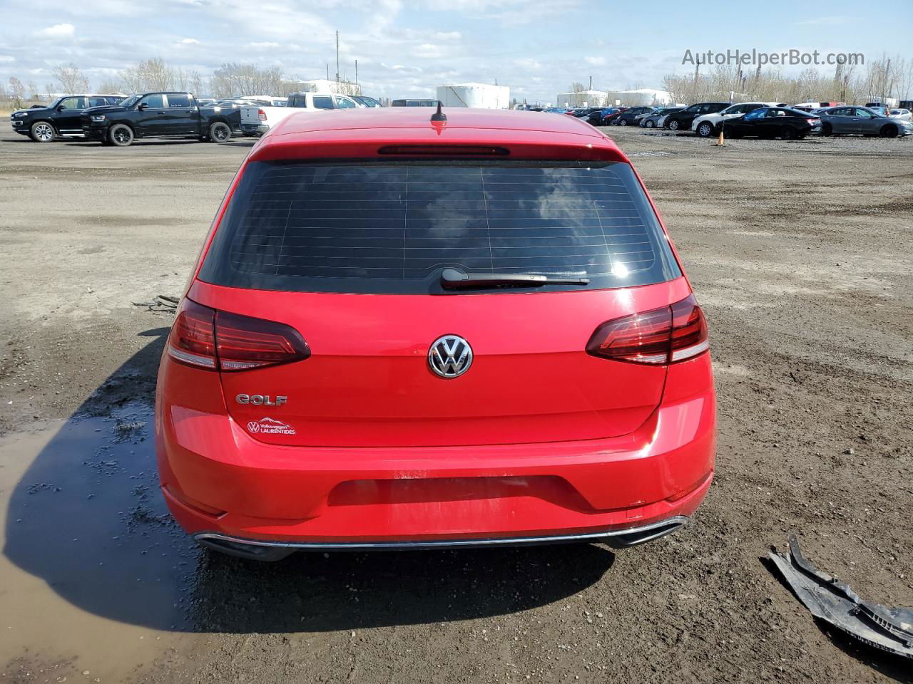 2019 Volkswagen Golf S Red vin: 3VWG57AU1KM026906