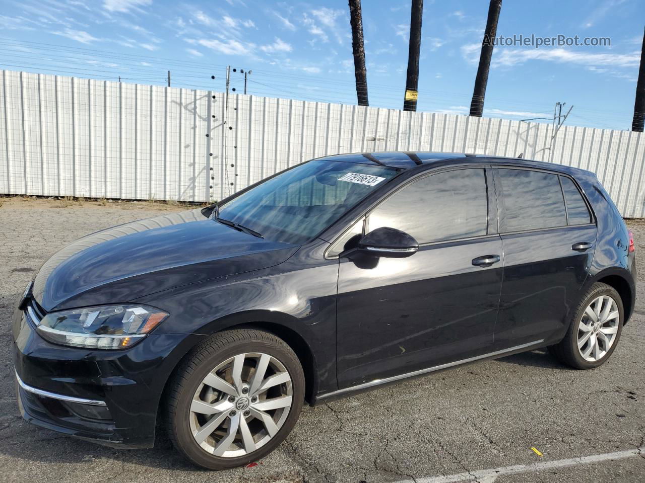 2019 Volkswagen Golf S Black vin: 3VWG57AU1KM030955