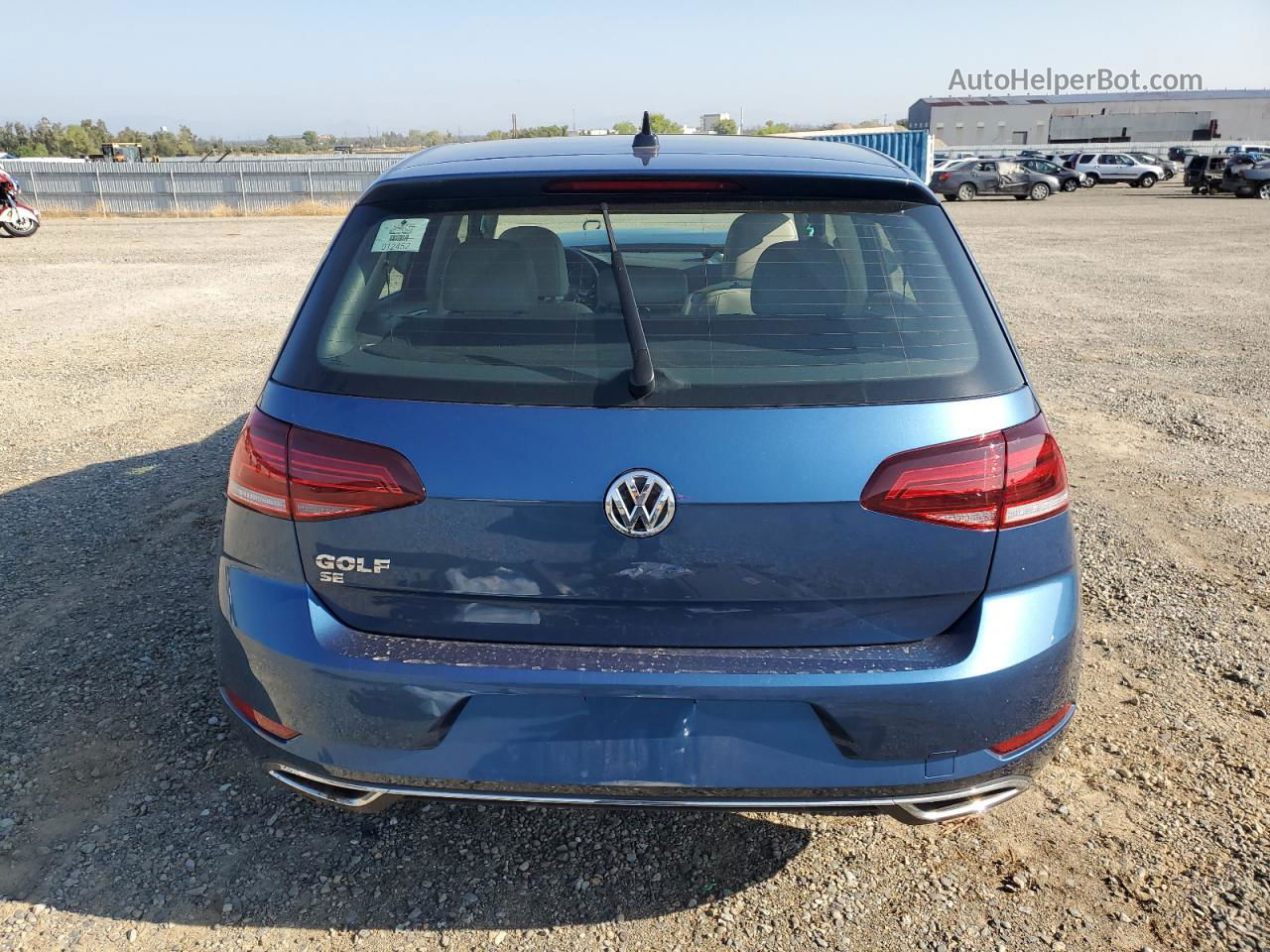 2019 Volkswagen Golf S Синий vin: 3VWG57AU2KM015137