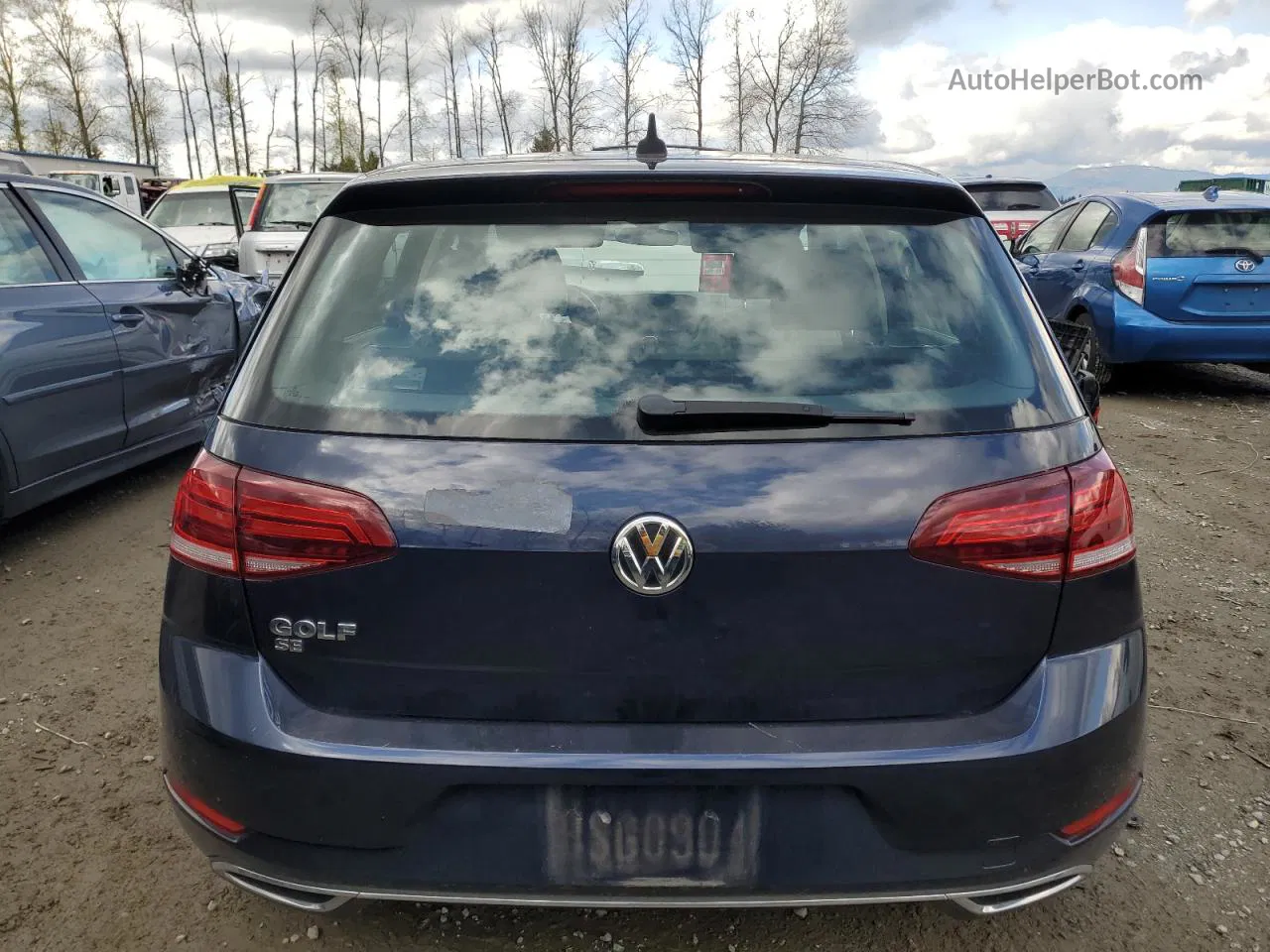 2019 Volkswagen Golf S Blue vin: 3VWG57AU2KM029829