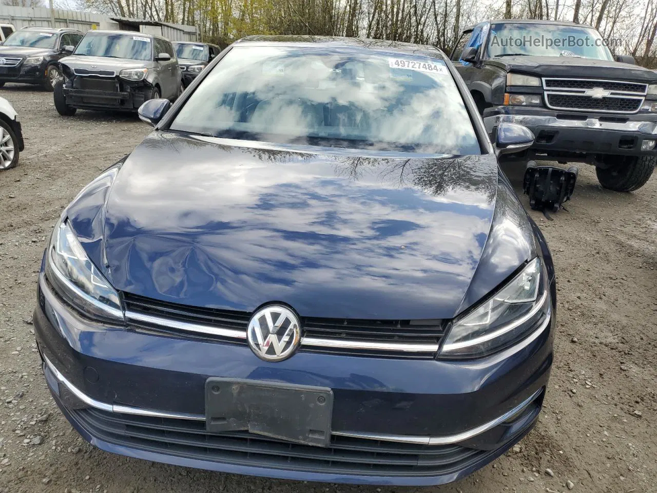 2019 Volkswagen Golf S Blue vin: 3VWG57AU2KM029829