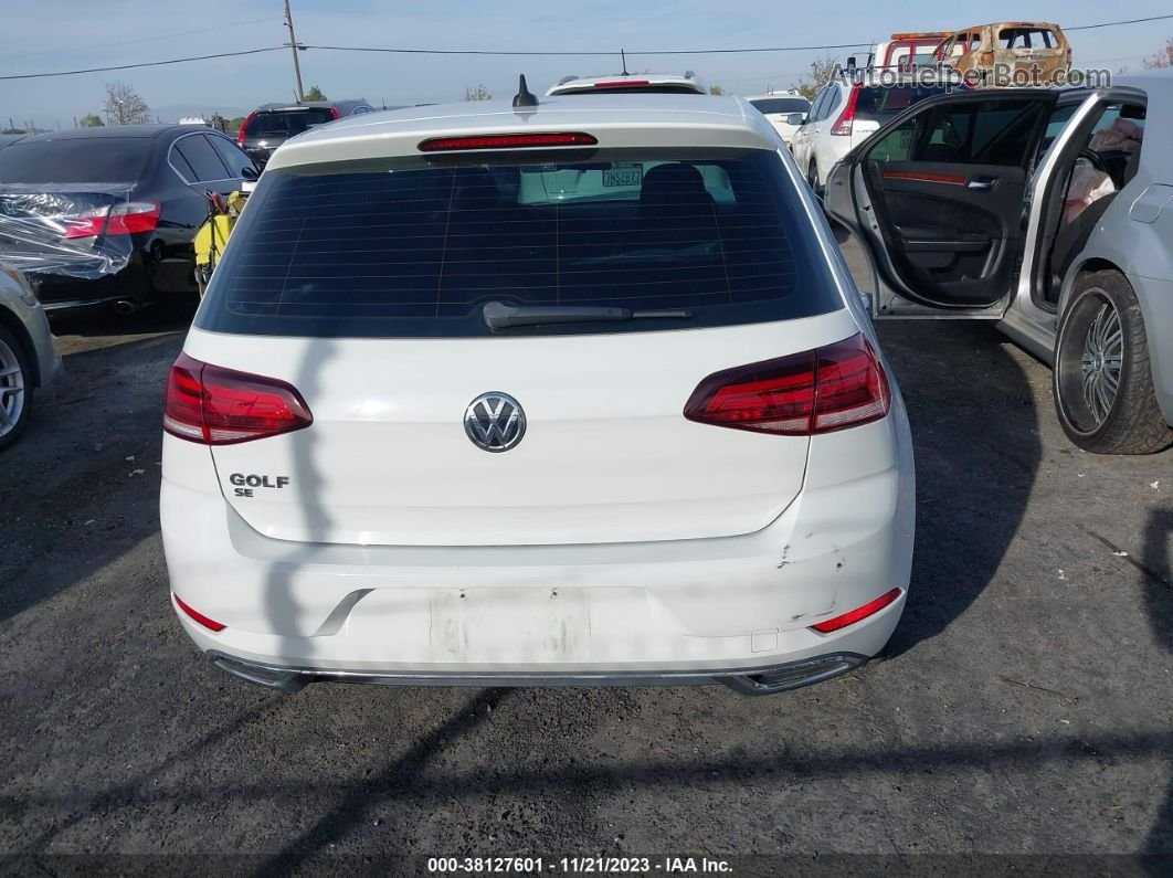 2019 Volkswagen Golf 1.4t S/1.4t Se White vin: 3VWG57AU3KM000775