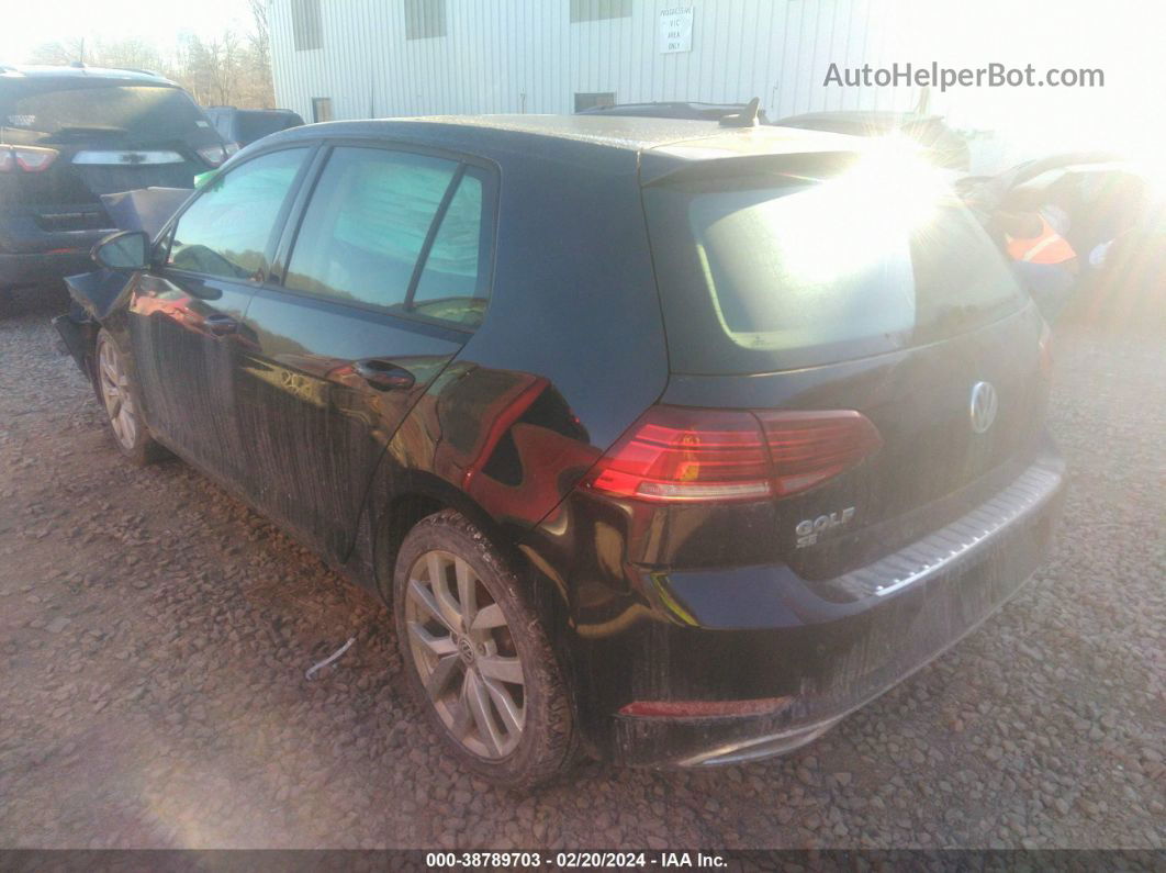 2019 Volkswagen Golf 1.4t S/1.4t Se Black vin: 3VWG57AU3KM015308