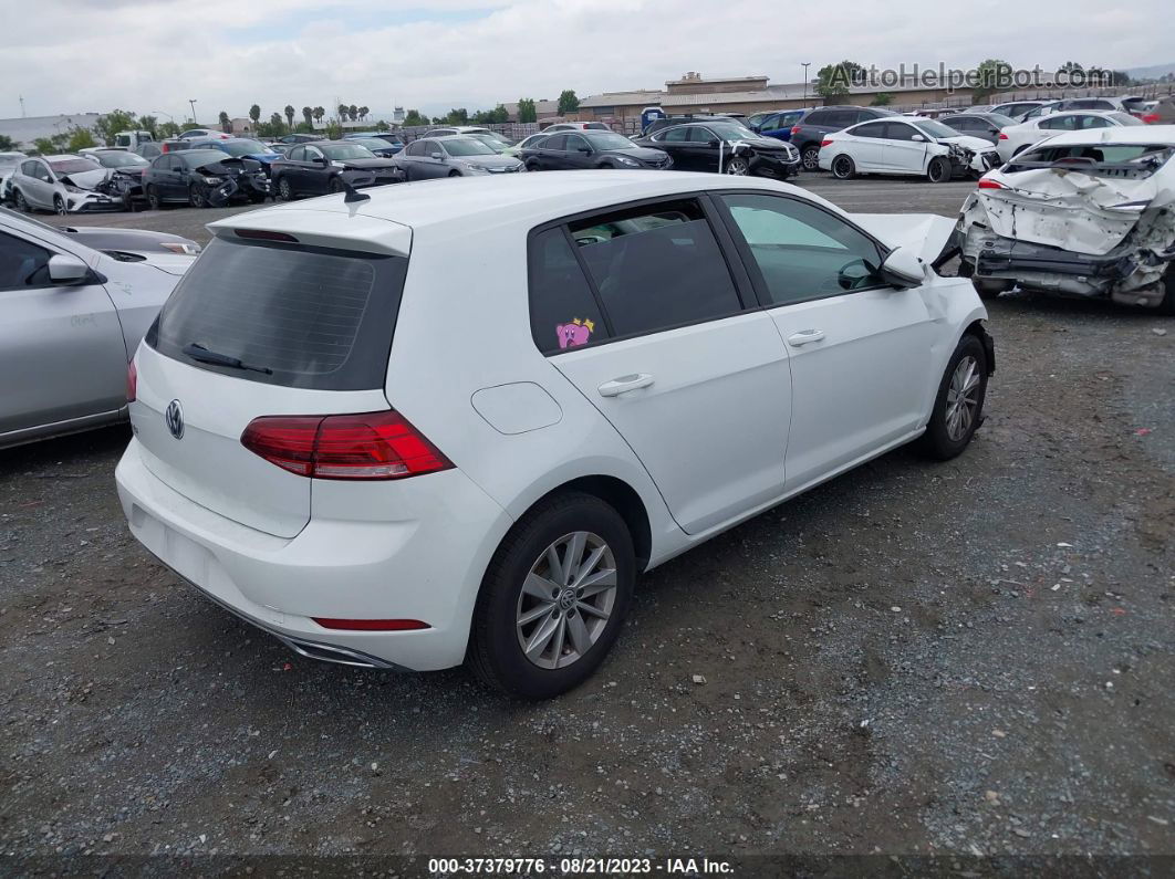 2019 Volkswagen Golf S/se White vin: 3VWG57AU3KM018337