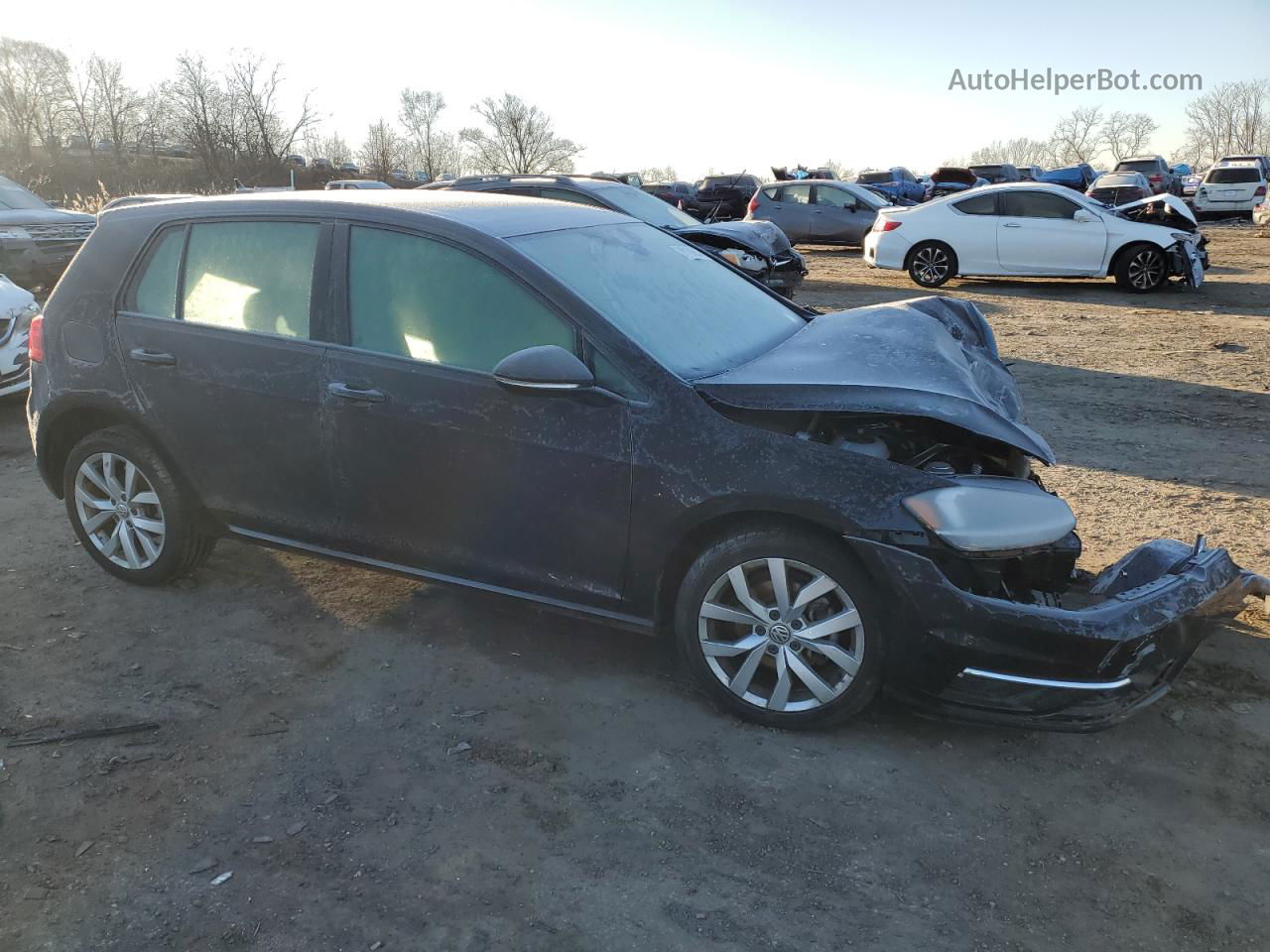 2019 Volkswagen Golf S Черный vin: 3VWG57AU5KM037116