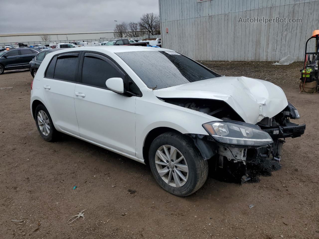 2019 Volkswagen Golf S White vin: 3VWG57AU5KM037925