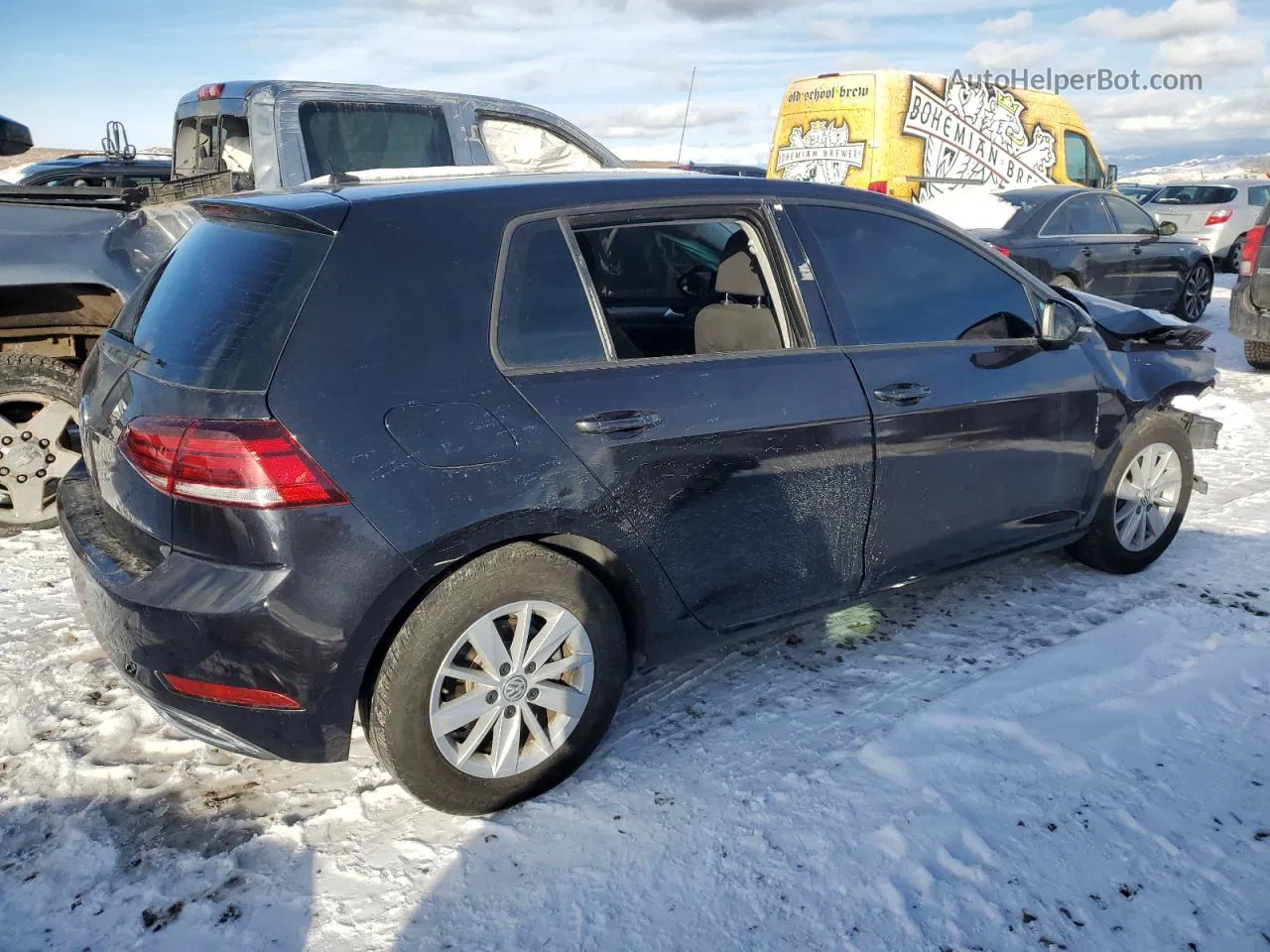 2019 Volkswagen Golf S Black vin: 3VWG57AU6KM020776