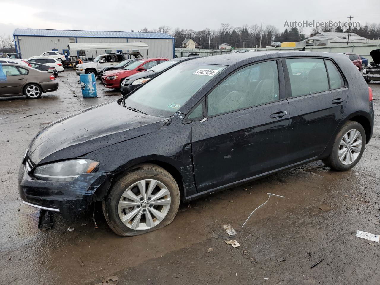 2019 Volkswagen Golf S Черный vin: 3VWG57AU6KM031096