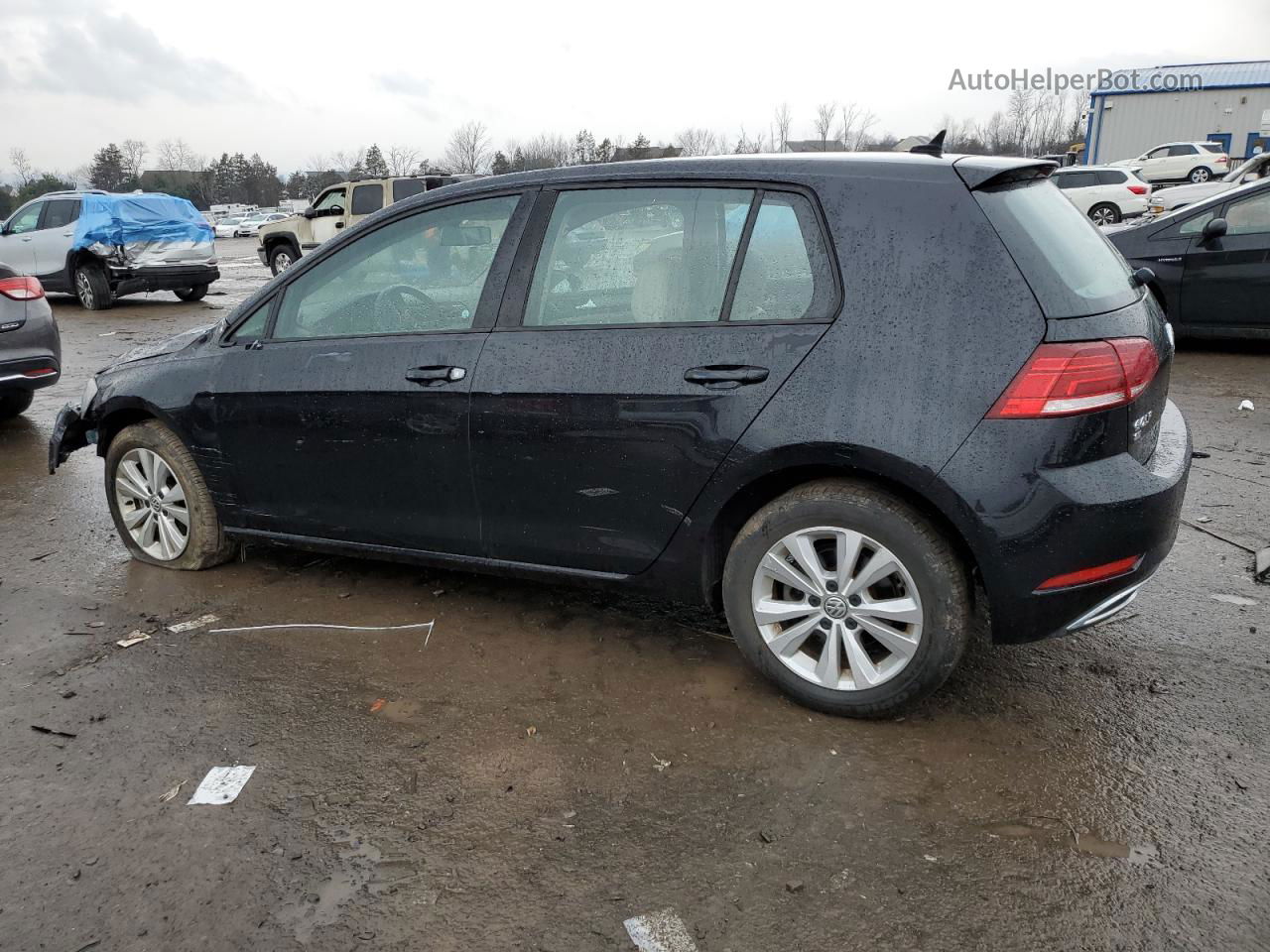 2019 Volkswagen Golf S Черный vin: 3VWG57AU6KM031096