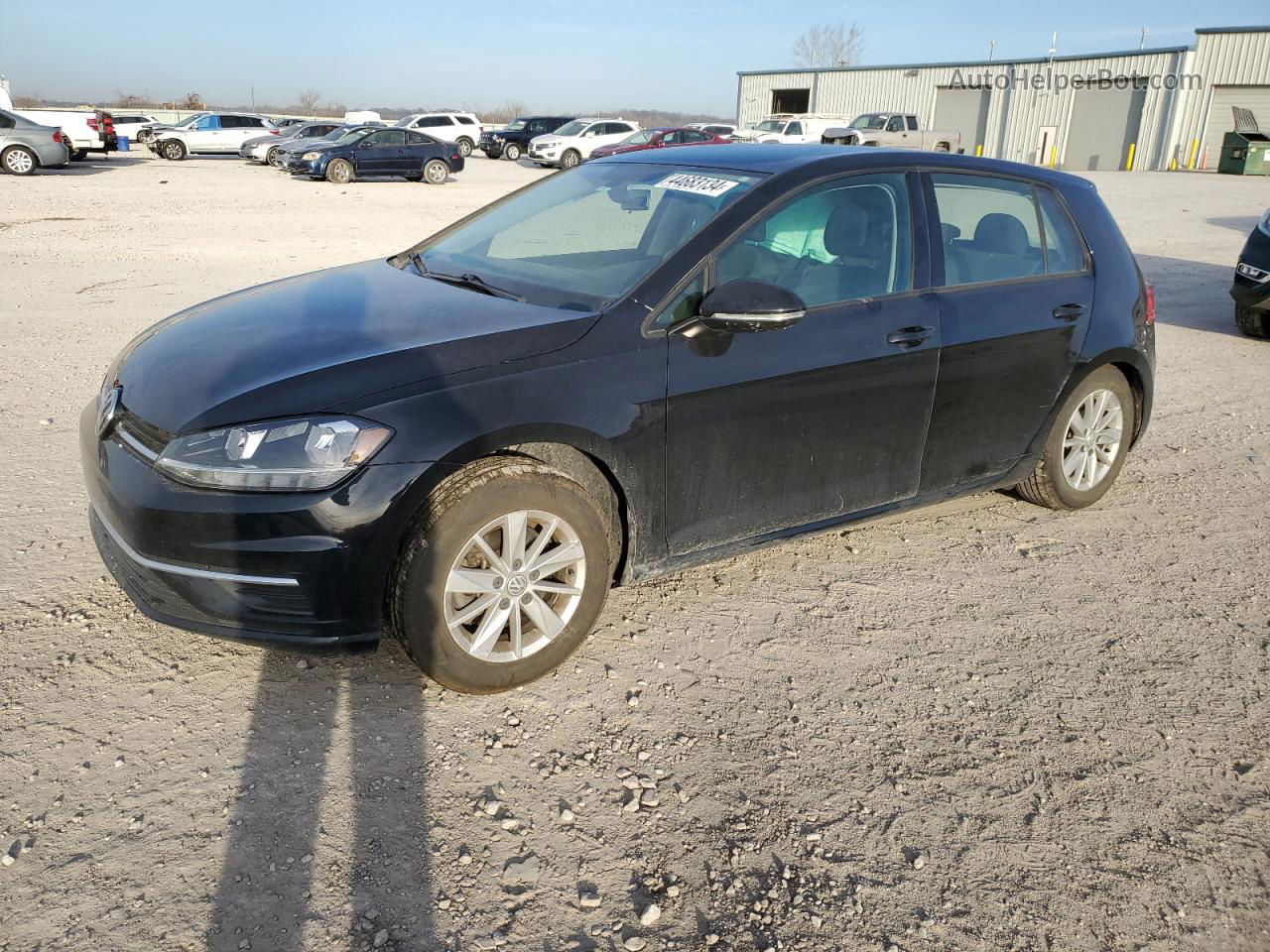 2019 Volkswagen Golf S Черный vin: 3VWG57AU7KM014999