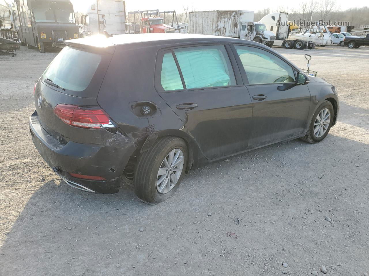 2019 Volkswagen Golf S Black vin: 3VWG57AU7KM014999