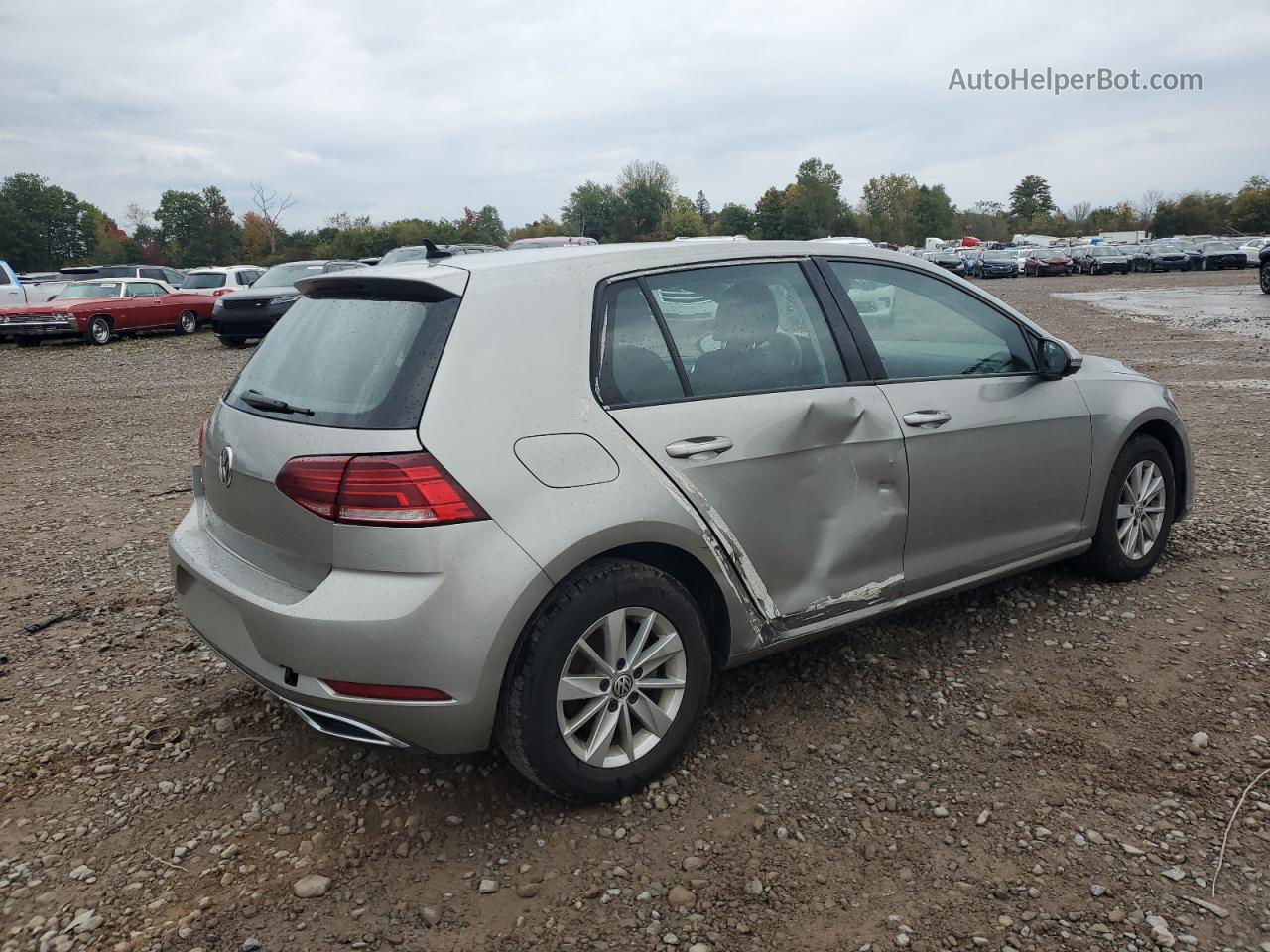 2019 Volkswagen Golf S Серебряный vin: 3VWG57AU7KM018311