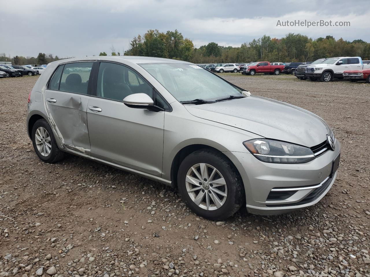 2019 Volkswagen Golf S Silver vin: 3VWG57AU7KM018311