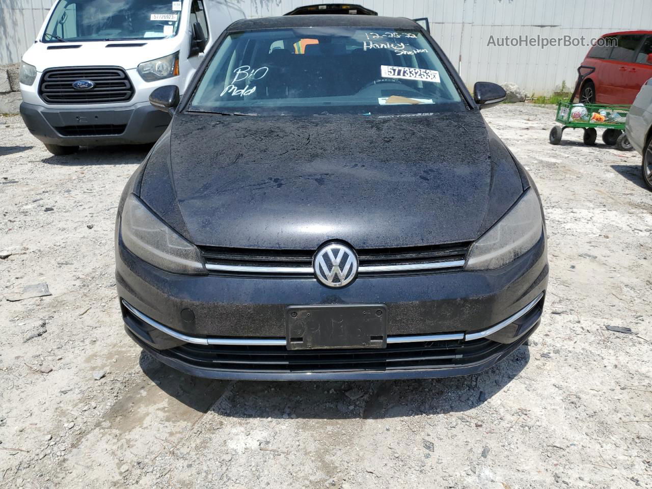 2019 Volkswagen Golf S Черный vin: 3VWG57AU7KM019796