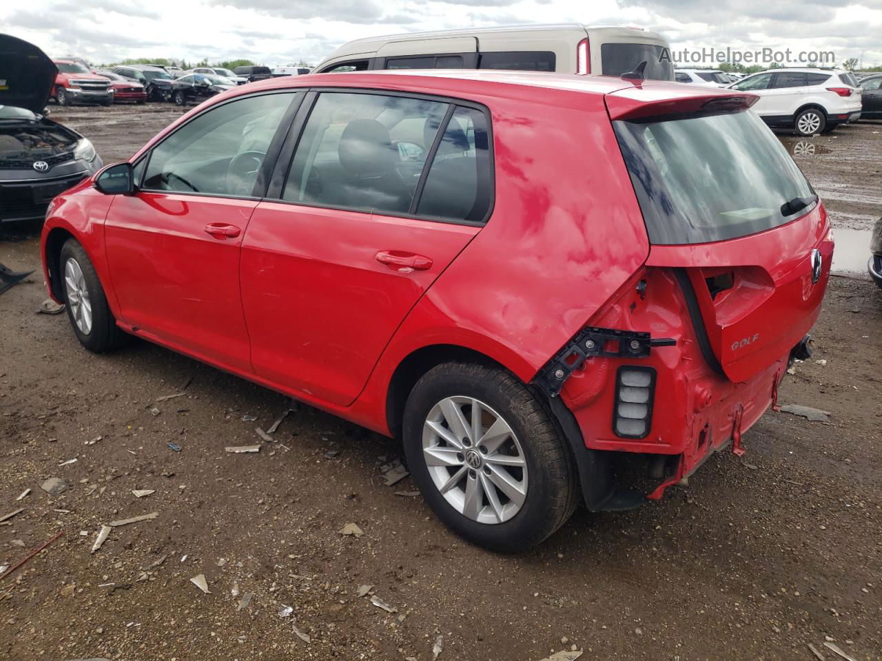 2019 Volkswagen Golf S Red vin: 3VWG57AU7KM021838