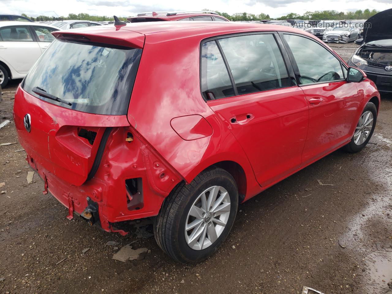 2019 Volkswagen Golf S Red vin: 3VWG57AU7KM021838