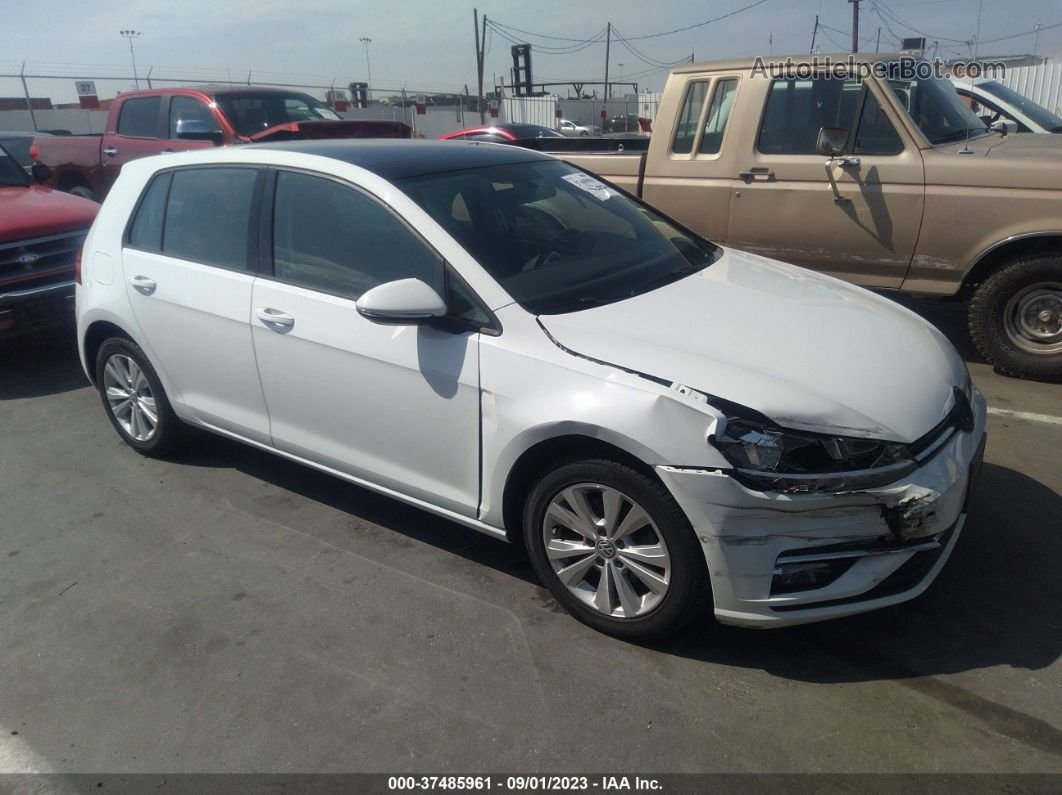 2019 Volkswagen Golf S/se White vin: 3VWG57AU8KM015255