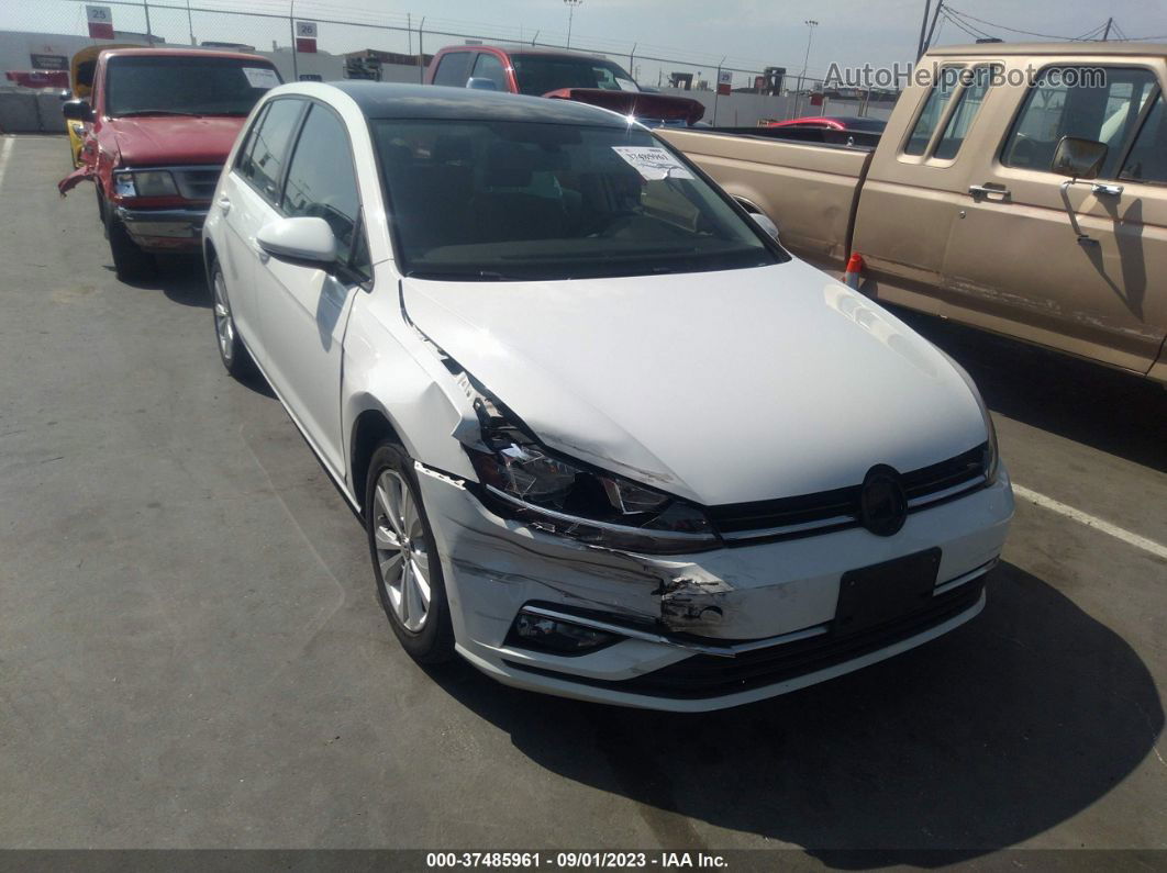 2019 Volkswagen Golf S/se White vin: 3VWG57AU8KM015255