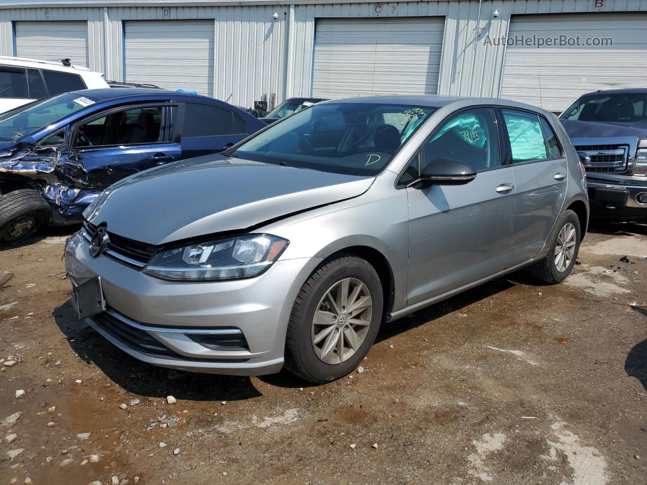 2019 Volkswagen Golf S Gray vin: 3VWG57AU9KM015944