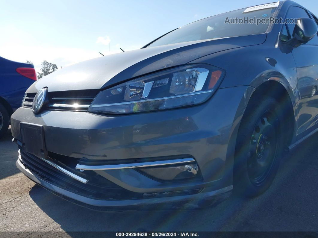 2019 Volkswagen Golf 1.4t S/1.4t Se Gray vin: 3VWG57AU9KM016009