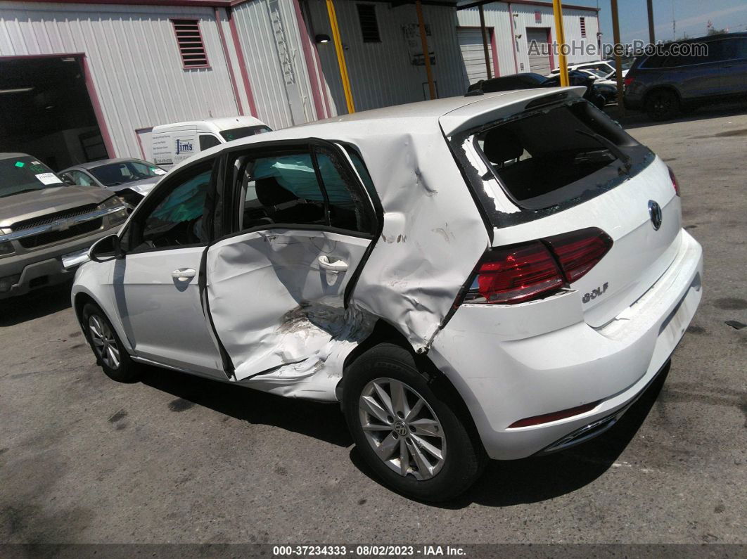 2019 Volkswagen Golf S/se White vin: 3VWG57AU9KM031612