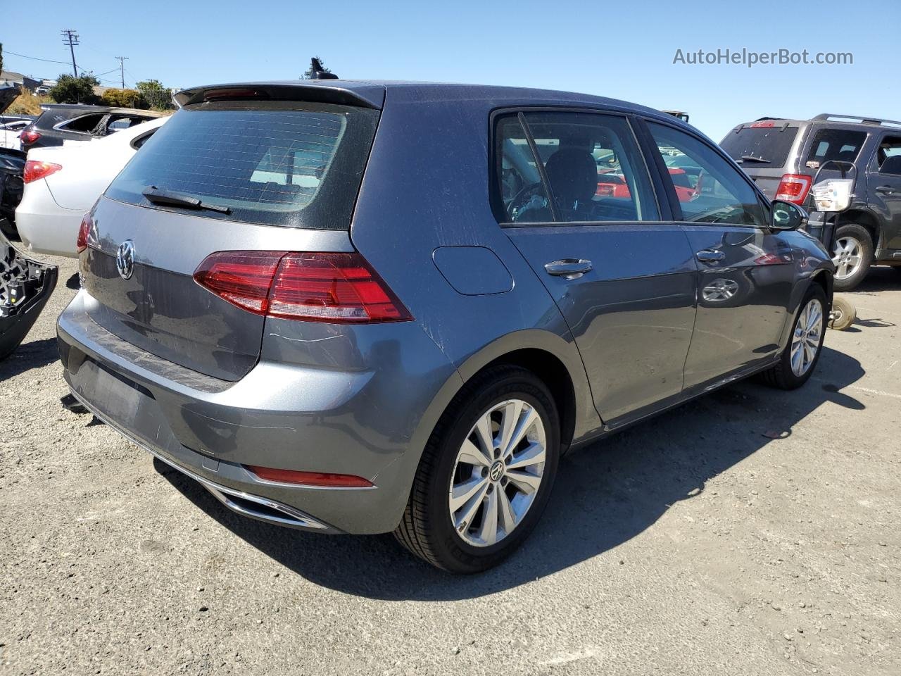 2019 Volkswagen Golf S Gray vin: 3VWG57AUXKM010882