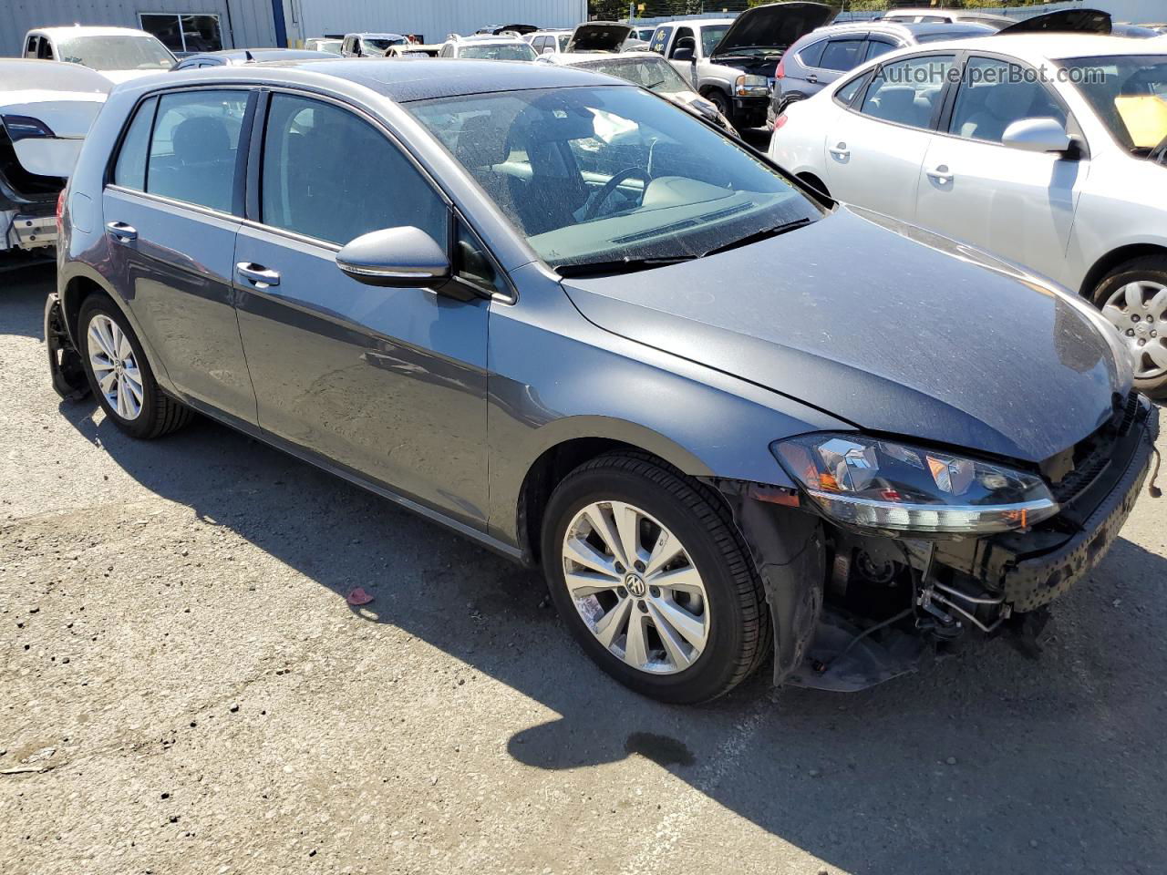 2019 Volkswagen Golf S Gray vin: 3VWG57AUXKM010882