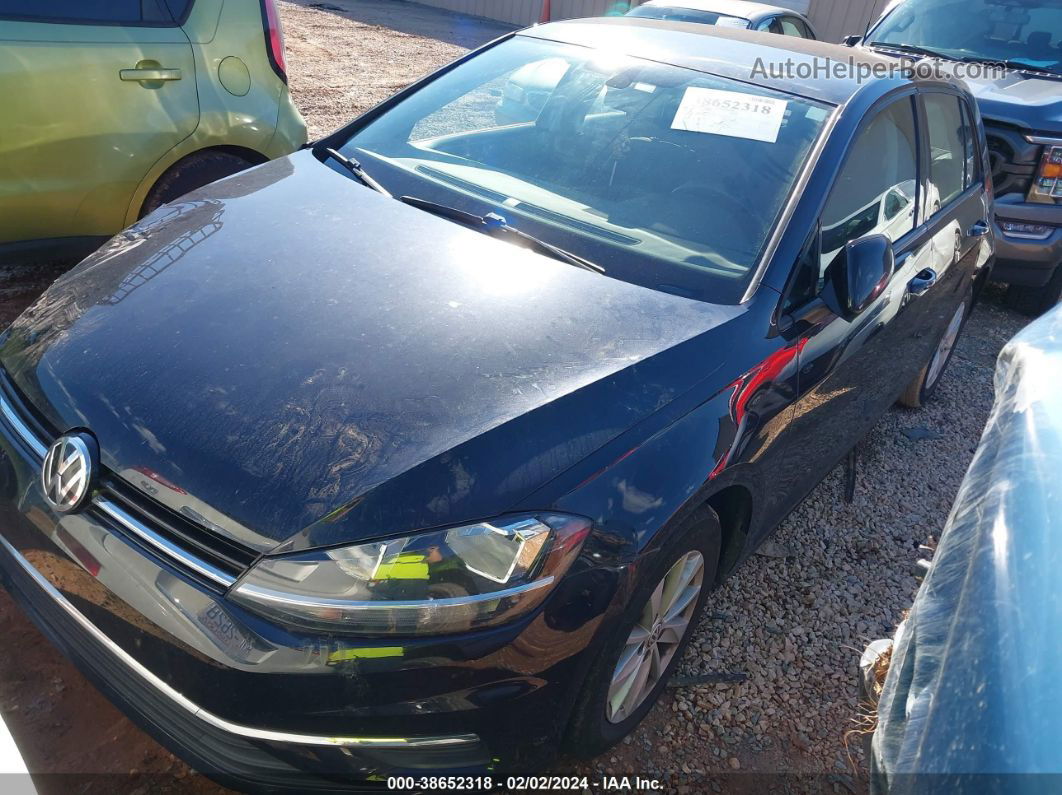 2019 Volkswagen Golf 1.4t S/1.4t Se Black vin: 3VWG57AUXKM033627