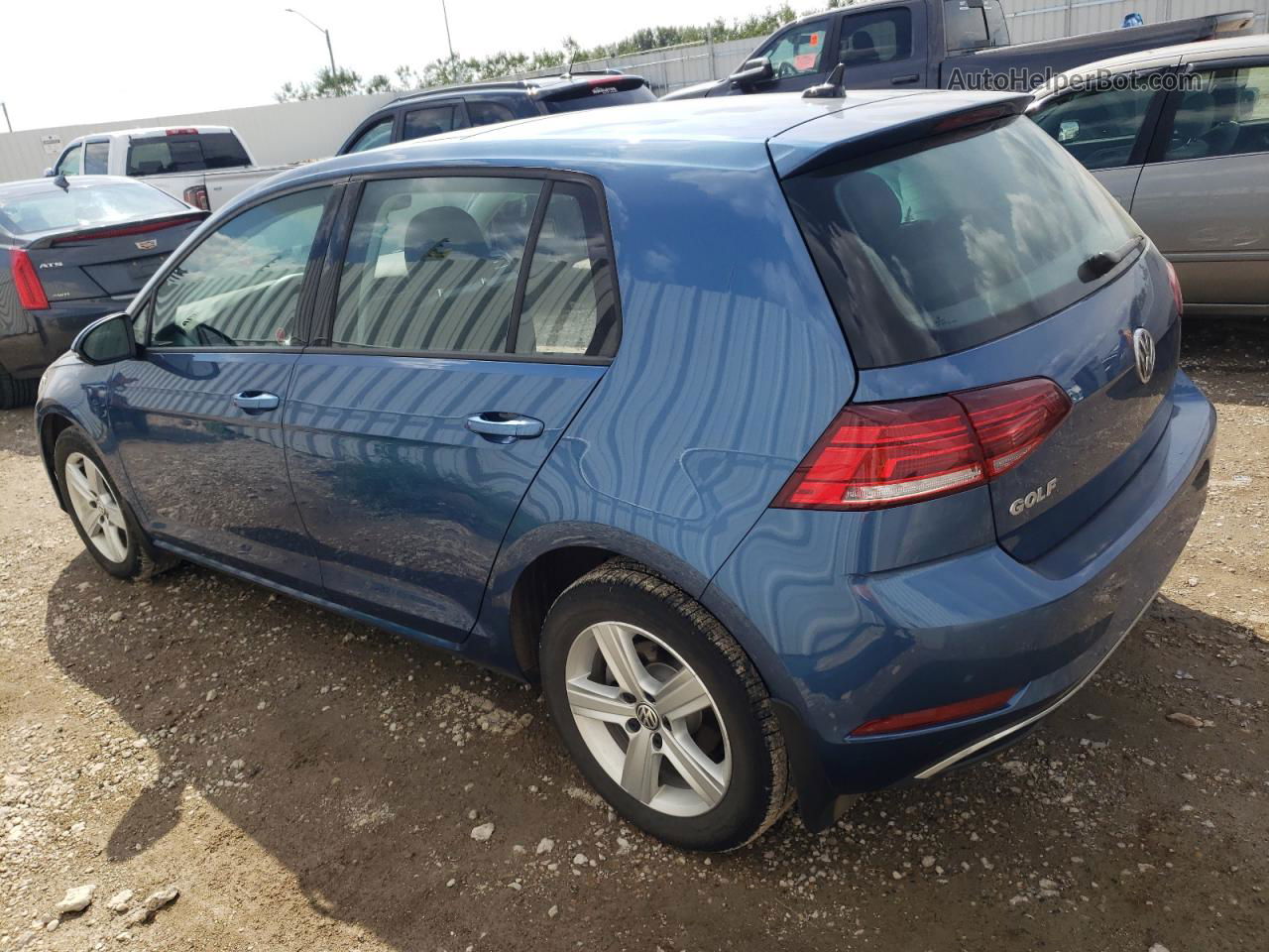 2019 Volkswagen Golf S Blue vin: 3VWG57AUXKM035202