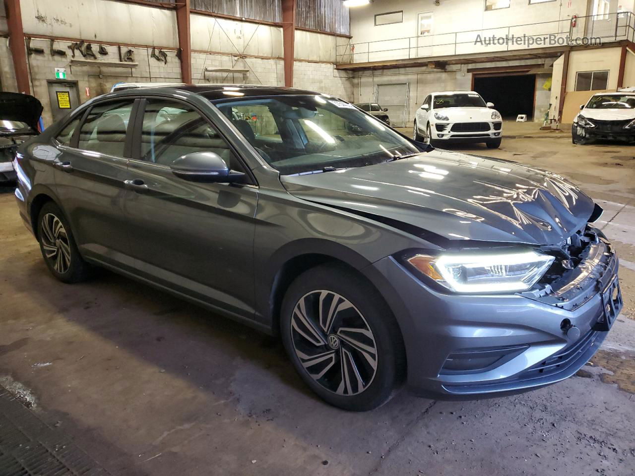 2019 Volkswagen Jetta Sel Premium Gray vin: 3VWG57BU0KM112125