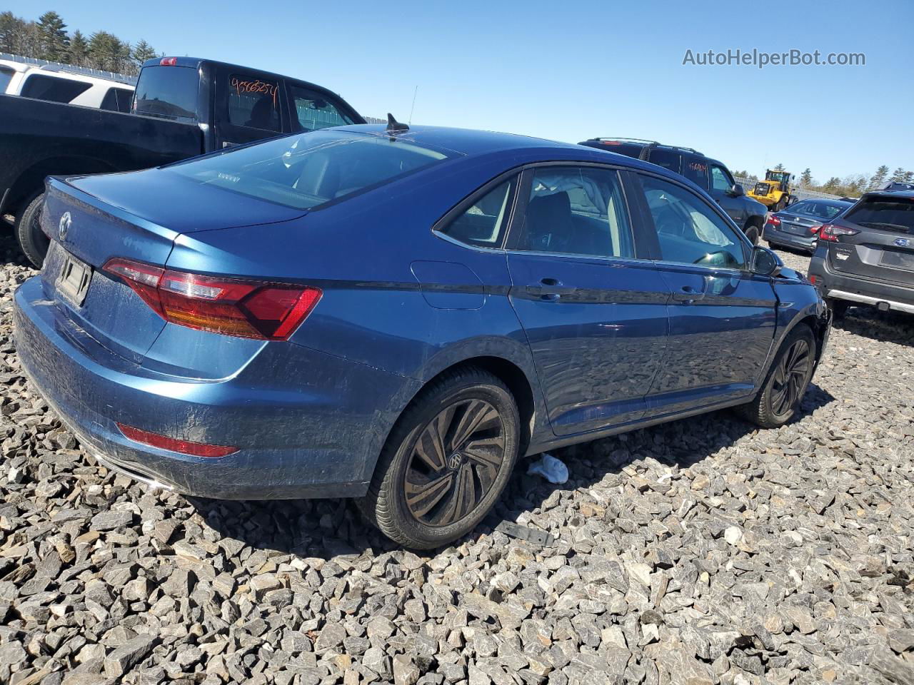 2019 Volkswagen Jetta Sel Premium Blue vin: 3VWG57BU2KM008218