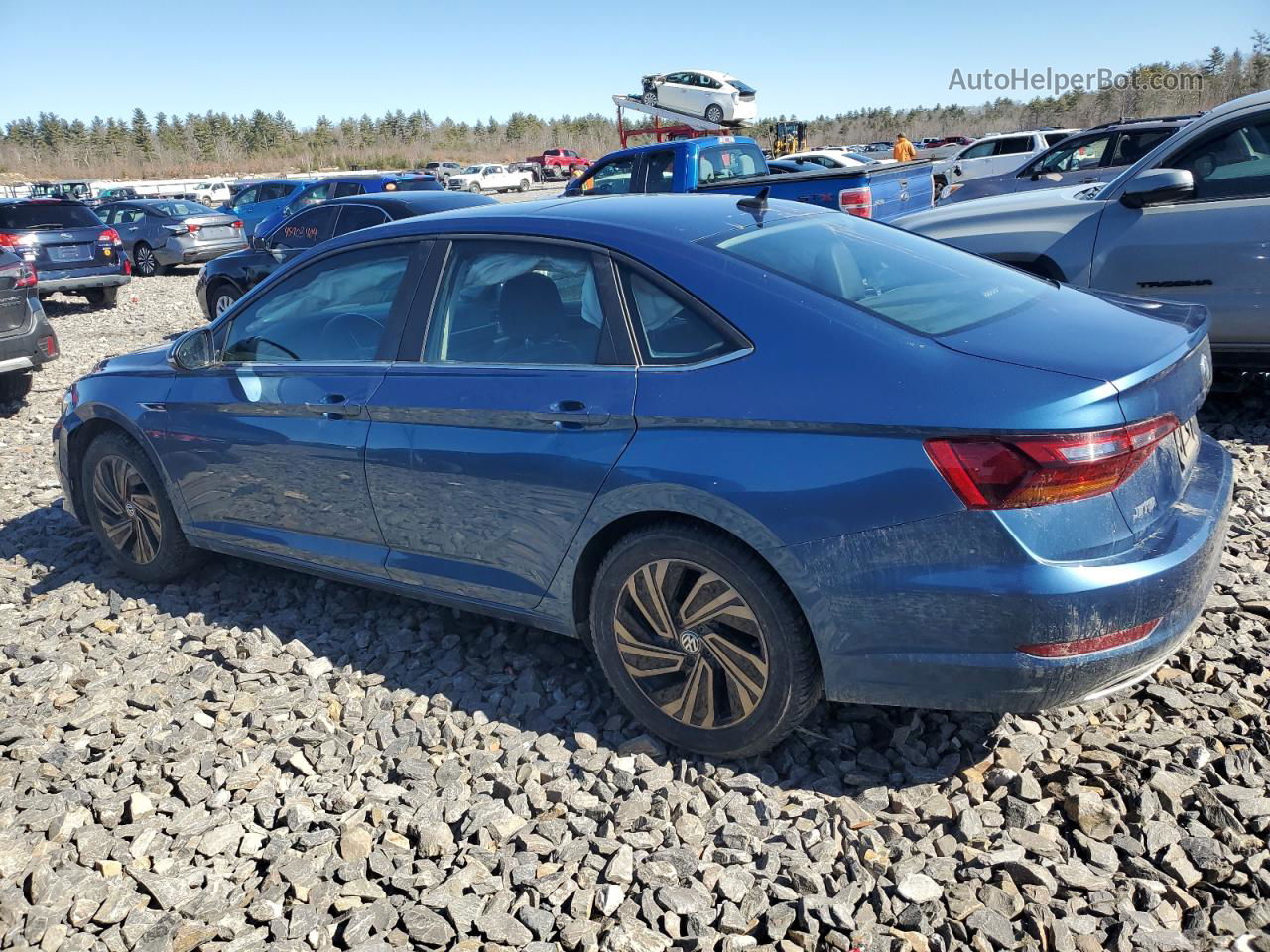 2019 Volkswagen Jetta Sel Premium Blue vin: 3VWG57BU2KM008218