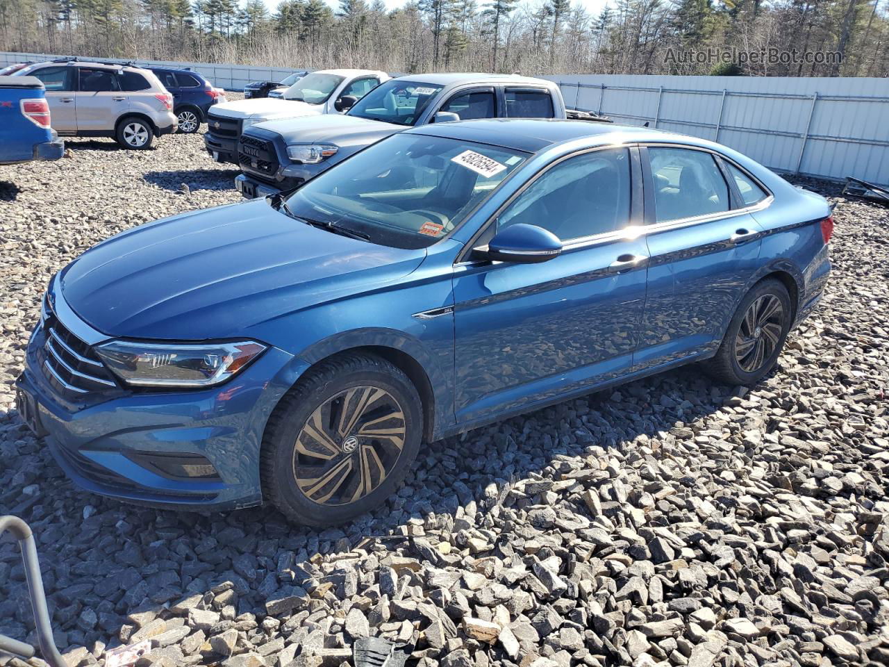 2019 Volkswagen Jetta Sel Premium Синий vin: 3VWG57BU2KM008218