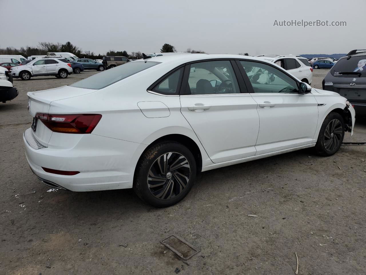 2019 Volkswagen Jetta Sel Premium White vin: 3VWG57BU2KM182810