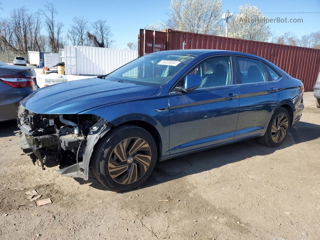 2019 Volkswagen Jetta Sel Premium Blue vin: 3VWG57BU3KM184811