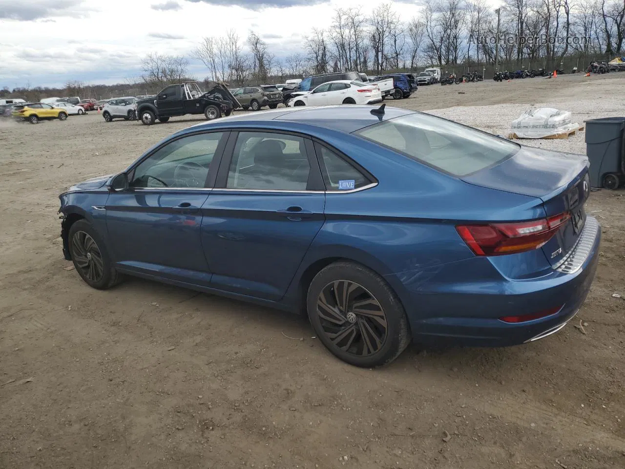 2019 Volkswagen Jetta Sel Premium Blue vin: 3VWG57BU3KM184811