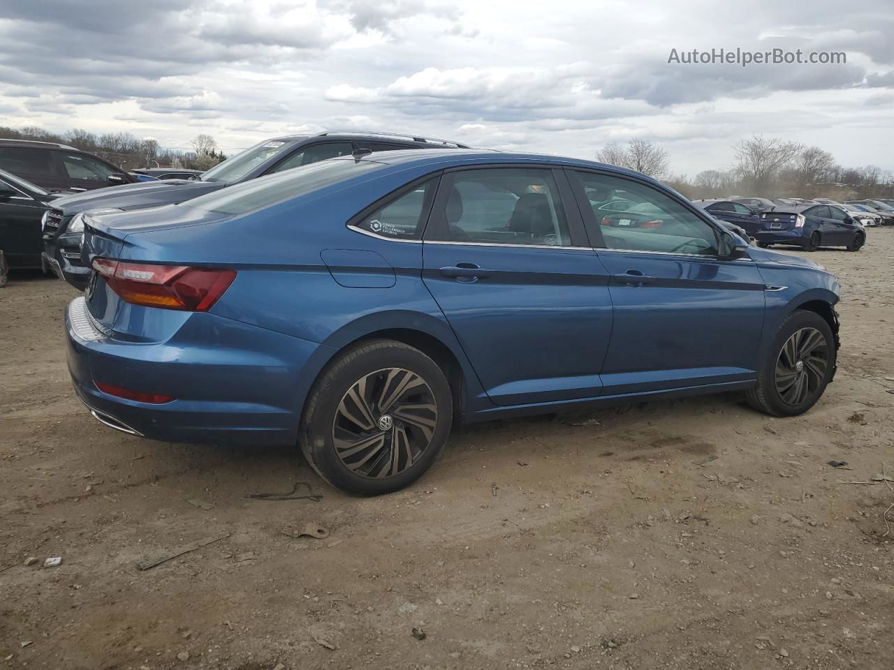 2019 Volkswagen Jetta Sel Premium Blue vin: 3VWG57BU3KM184811