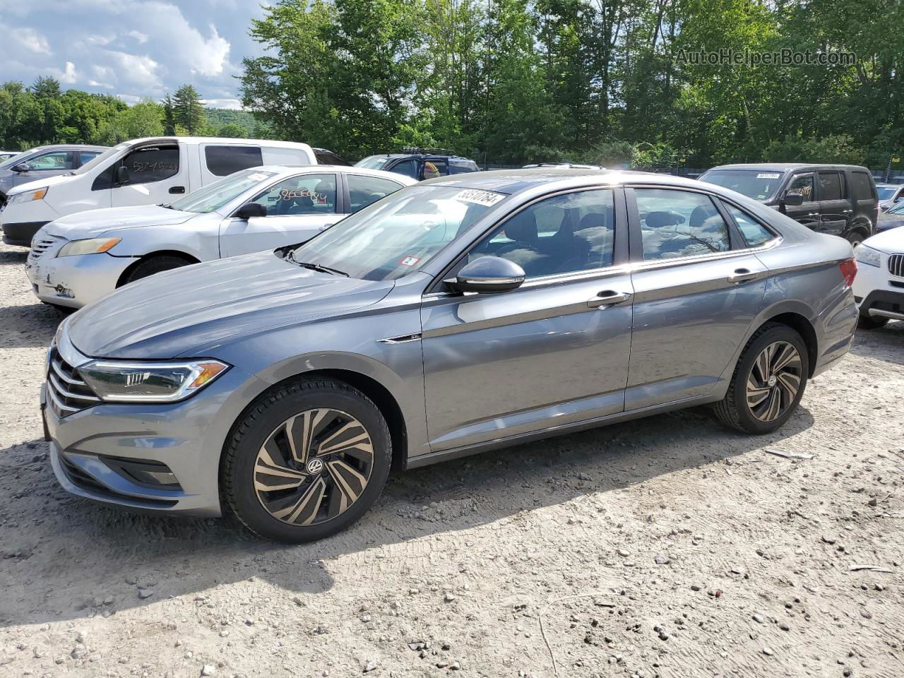 2019 Volkswagen Jetta Sel Premium Silver vin: 3VWG57BU3KM227737