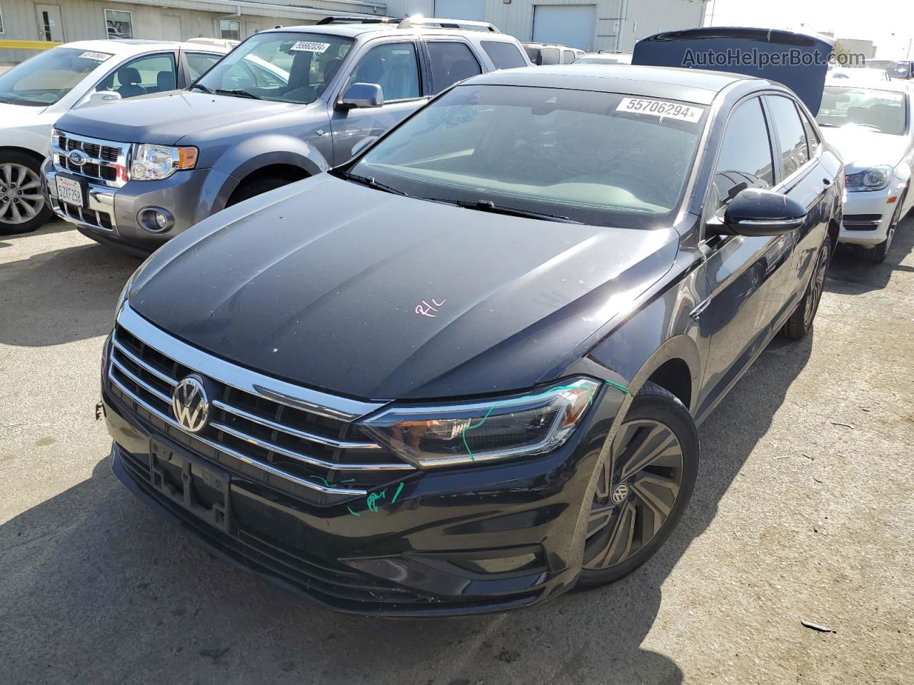 2019 Volkswagen Jetta Sel Premium Black vin: 3VWG57BU7KM231676