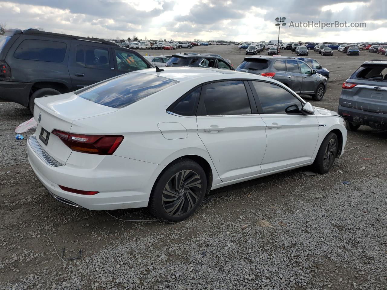 2019 Volkswagen Jetta Sel Premium White vin: 3VWG57BU8KM179152