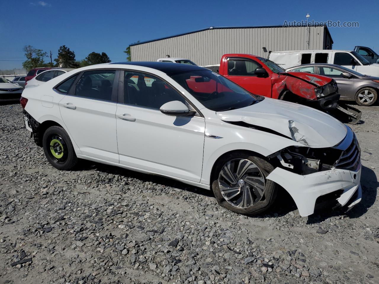 2019 Volkswagen Jetta Sel Premium White vin: 3VWGB7BU9KM211521