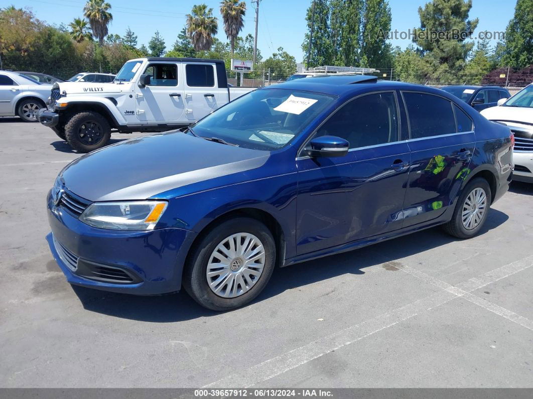 2011 Volkswagen Jetta 2.5l Sel Dark Blue vin: 3VWGZ7AJXBM068162