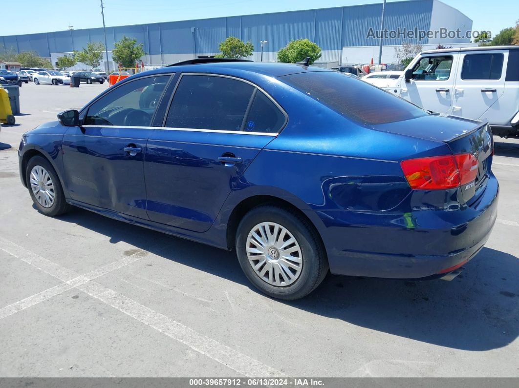 2011 Volkswagen Jetta 2.5l Sel Dark Blue vin: 3VWGZ7AJXBM068162