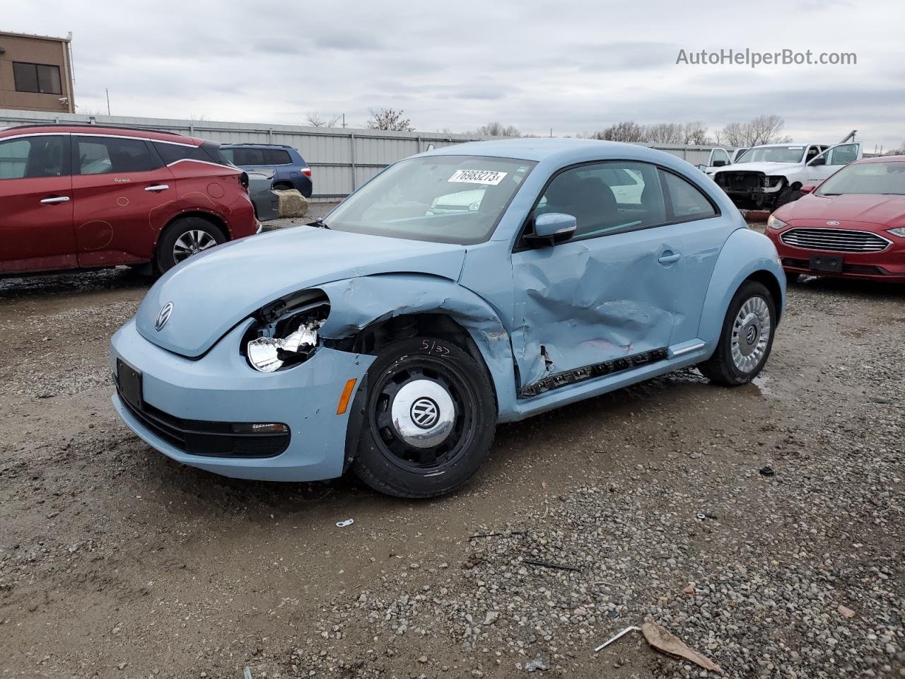 2014 Volkswagen Beetle Turbo Blue vin: 3VWH07AT6EM638324