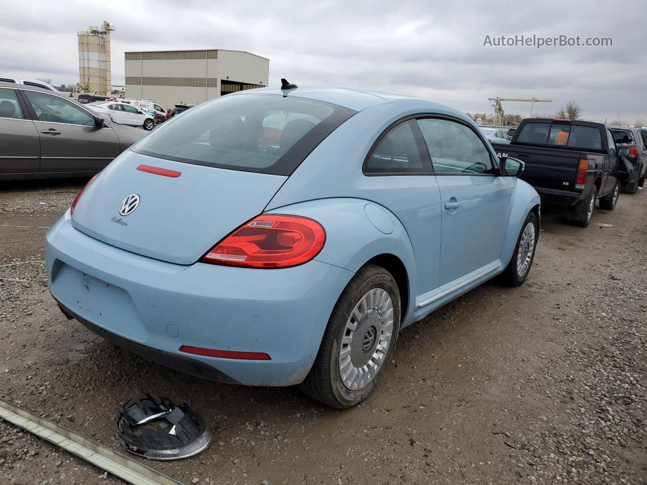 2014 Volkswagen Beetle Turbo Синий vin: 3VWH07AT6EM638324